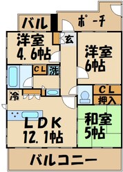 ミオカステーロ調布多摩川IIの物件間取画像